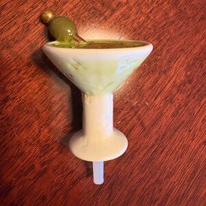 Rare retired Nora Fleming Martini Glass Mini